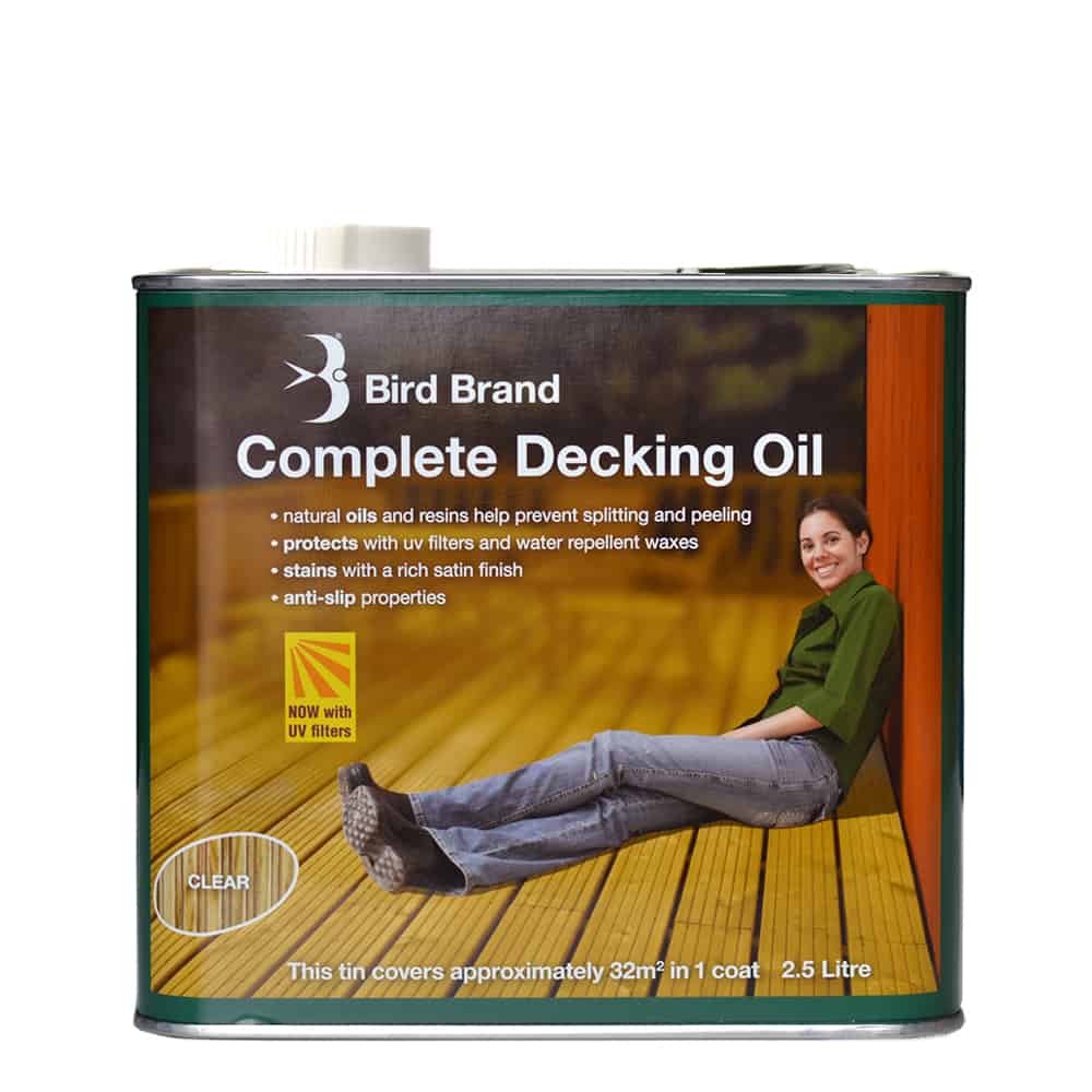 Bird Brand Decking Oil Clear 2.5 Litre Anti Slip