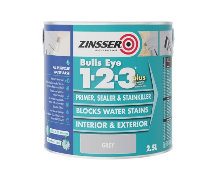 Zinsser Bulls Eye 1-2-3 Plus - Grey