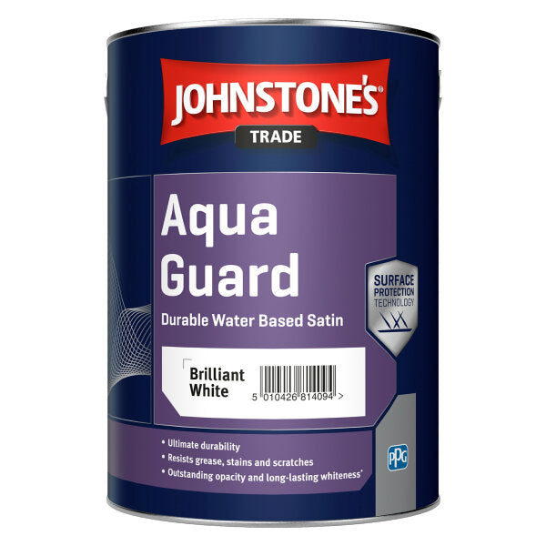 Johnstones Trade Aqua Guard Satin Brilliant White 2.5 Litre