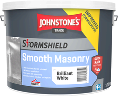 Johnstones Trade Stormshield Smooth Masonry Paint - Brilliant White 10L