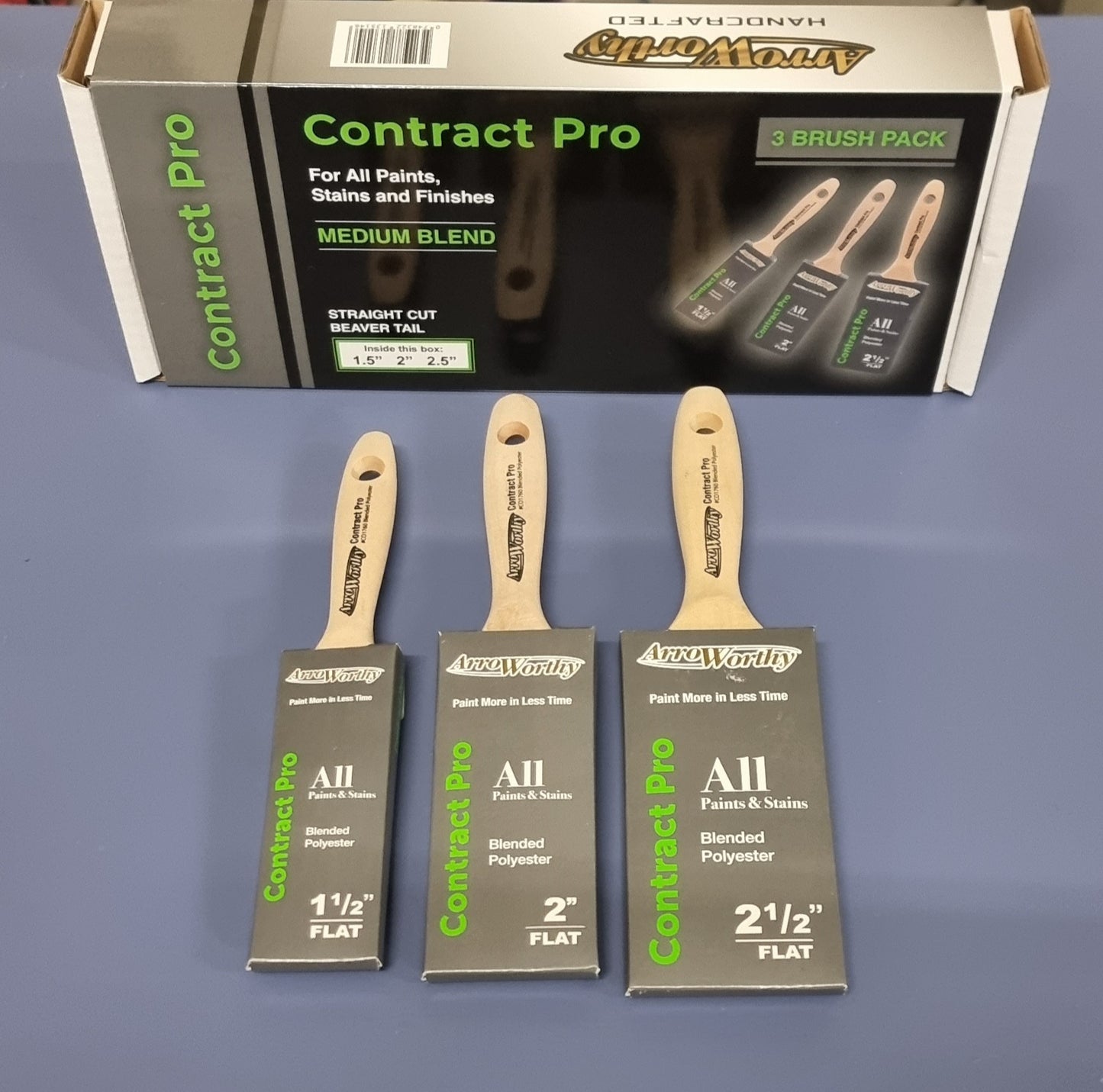 Arroworthy Contract Pro Straight Cut Brush Set 3 Pack