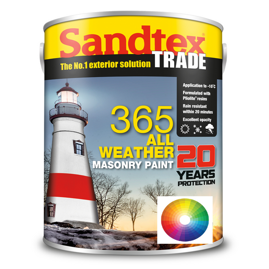 Sandtex Trade 365 All Weather Masonry Paint Tinted Colour - 5 Litre