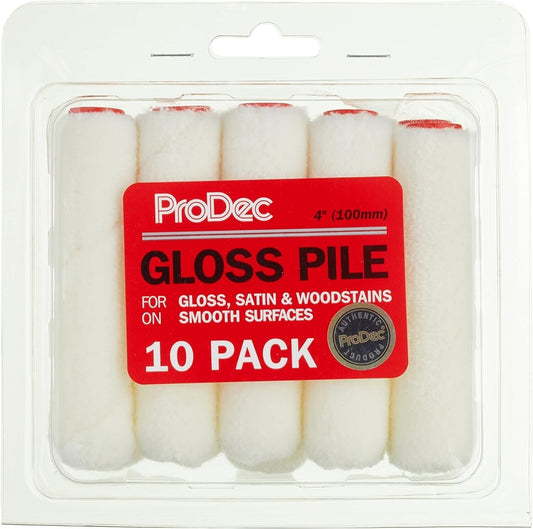 ProDec Mini Roller Sleeves Gloss Pile 4" pack of 10 Refills Simulated Mohair