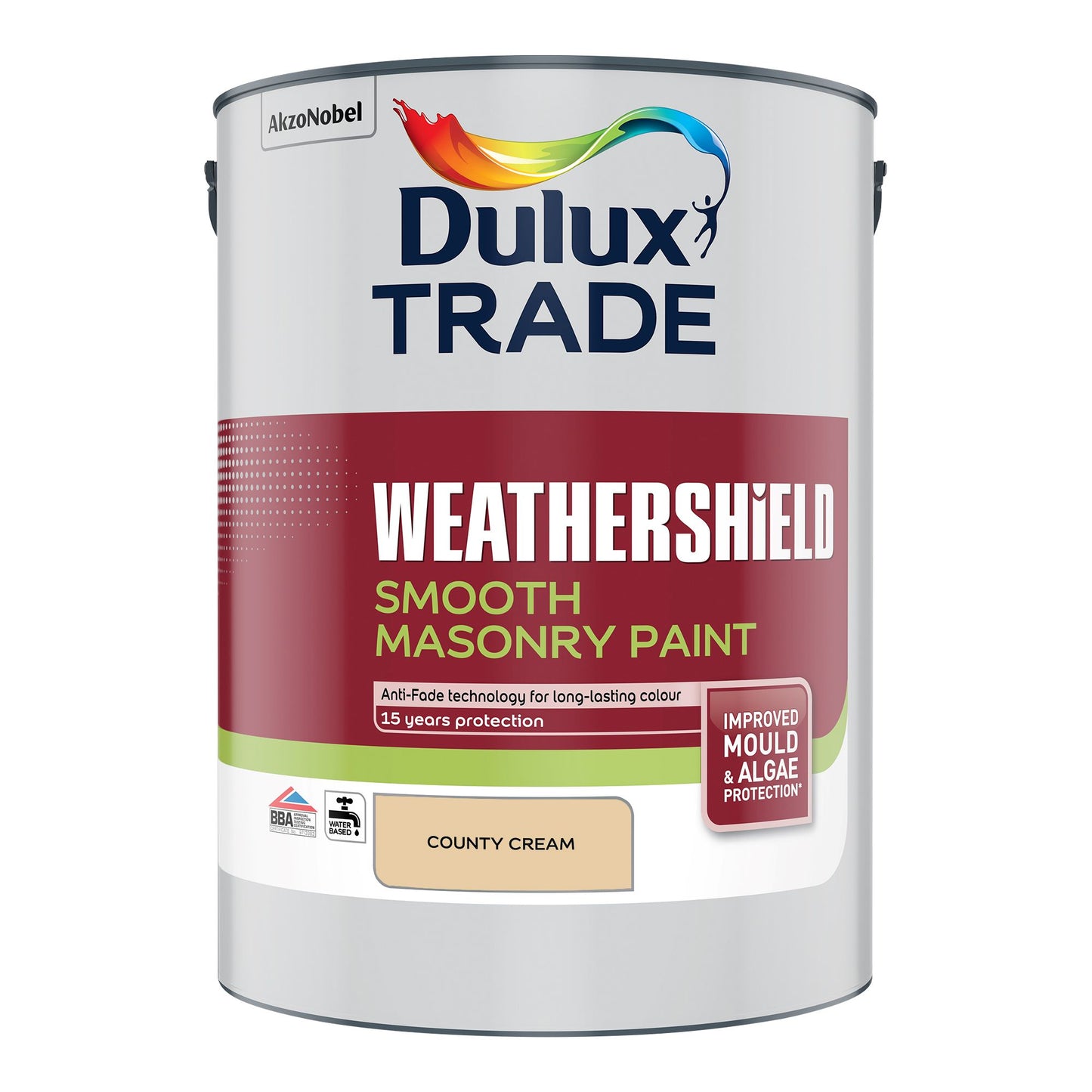 Dulux Trade WeatherShield Smooth Masonry Paint - County Cream - 5 Litre