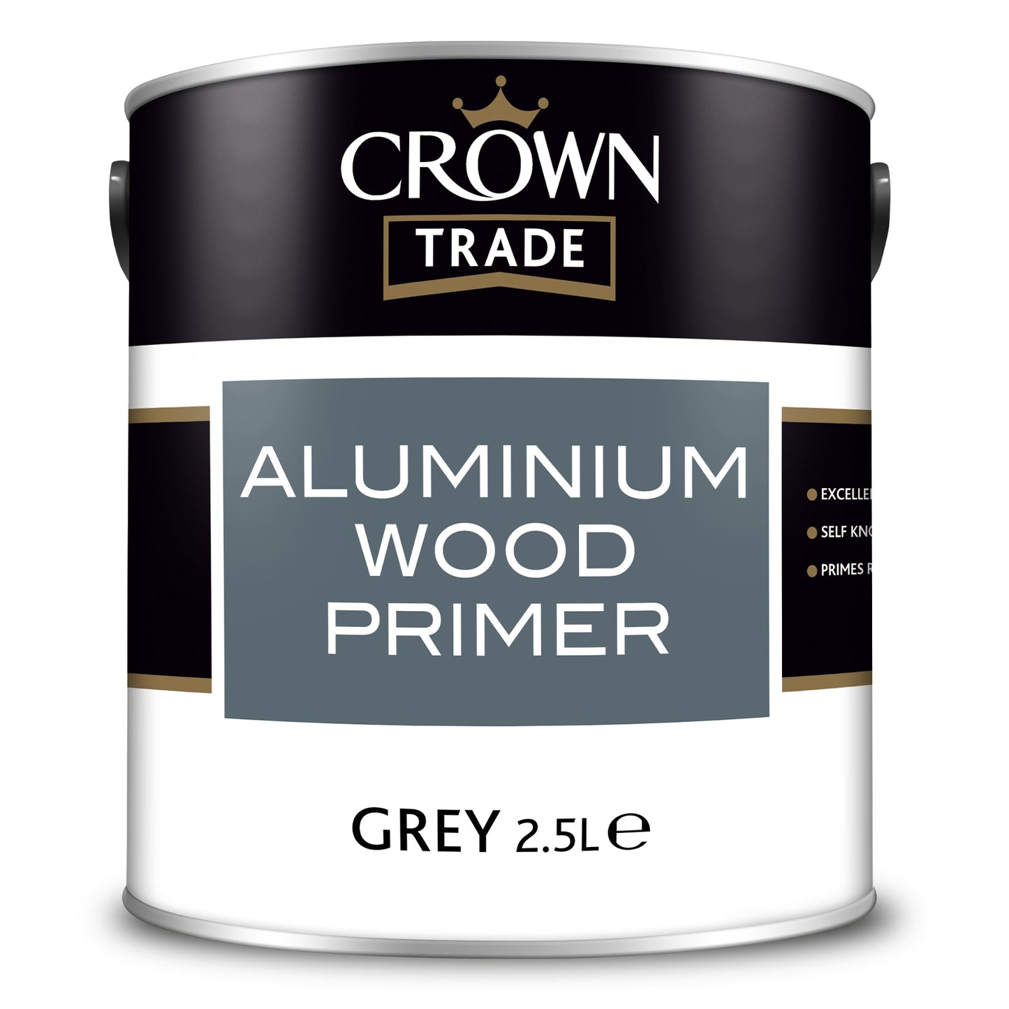 Crown Trade Aluminium Wood Primer - Grey - 2.5 Litre