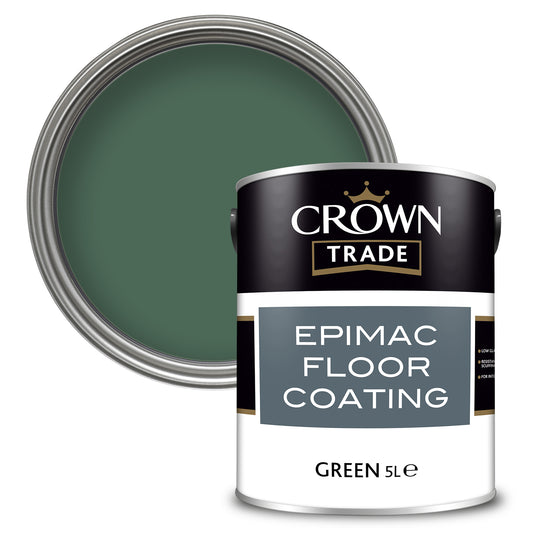 Crown Trade Spill-Resistant Epimac Floor Coating - Green - 5 Litre