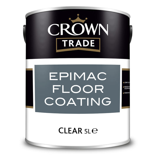 Crown Trade Spill-Resistant Epimac Floor Coating - Clear - 5 Litre