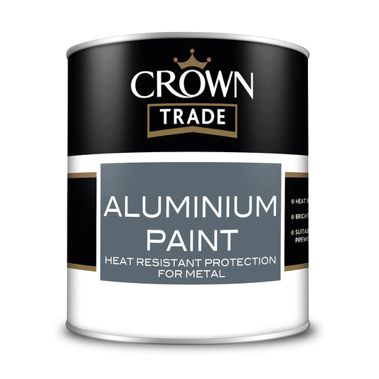 Crown Trade Durable Aluminium Paint - 1 Litre