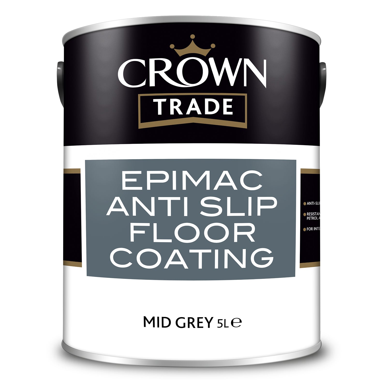 Crown Trade Epimac Anti Slip Floor Coating - Mid Grey - 5 Litre