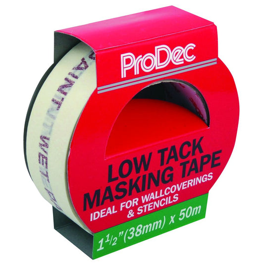 Prodec 1.5" x 50m Low Tack Masking Tape