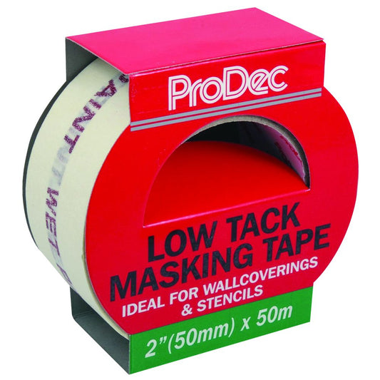 Prodec 2" x 50m Low Tack Masking Tape