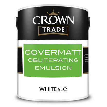 Crown Trade Covermatt Obliterating Emulsion Paint - White