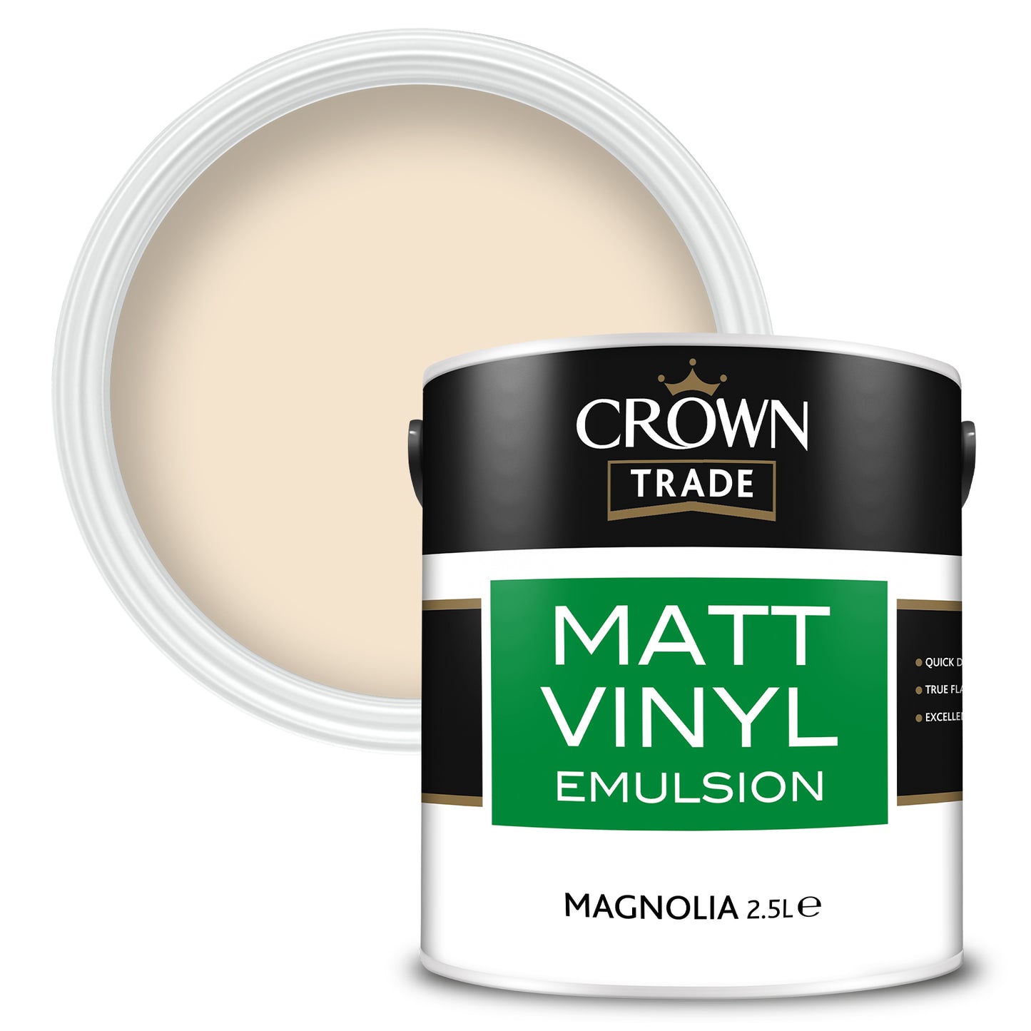 Crown Trade Quick-Drying Matt Vinyl Emulsion Paint - Magnolia