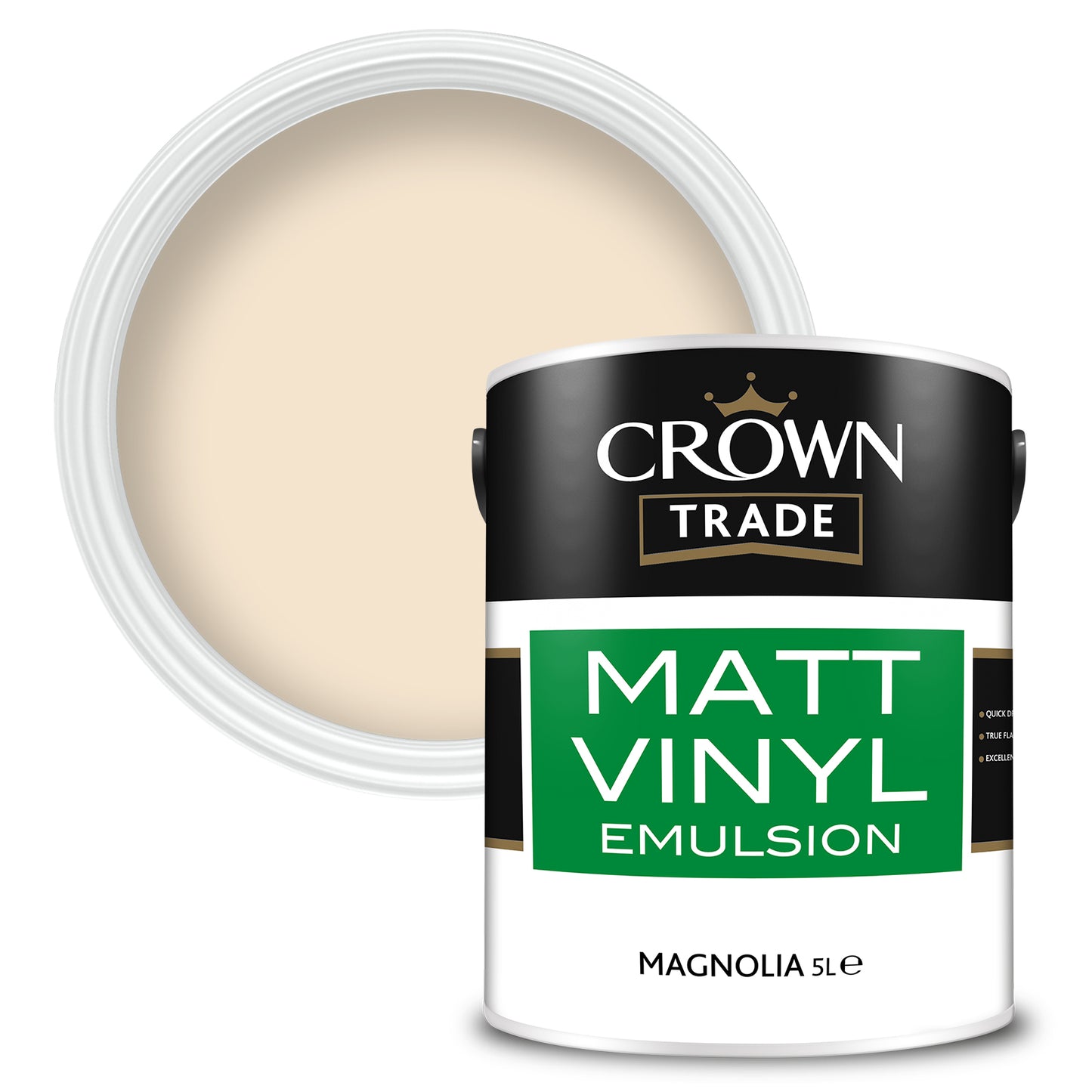 Crown Trade Quick-Drying Matt Vinyl Emulsion Paint - Magnolia