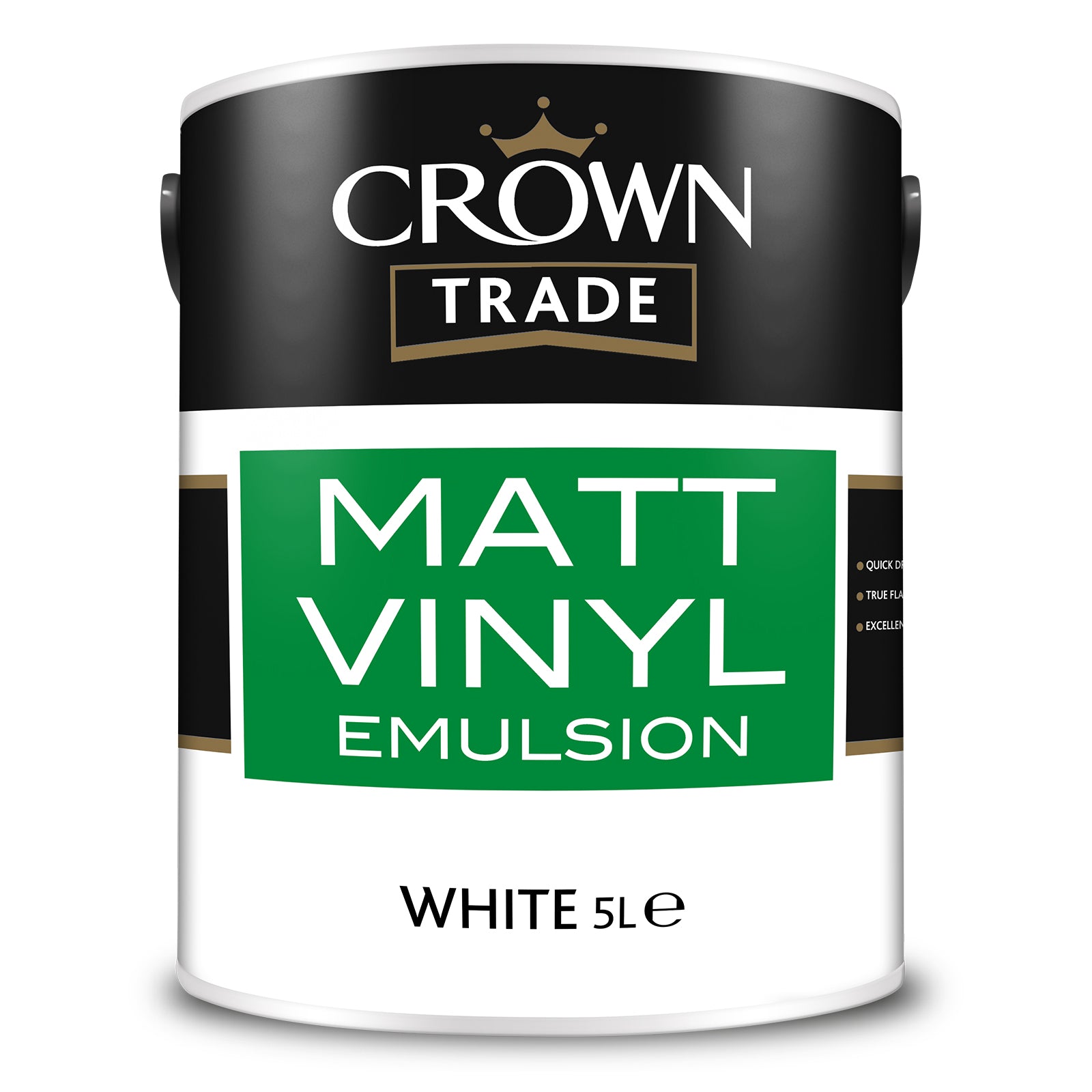 Crown Trade Quick-Drying Matt Vinyl Emulsion Paint - White