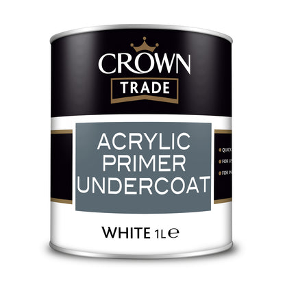 Crown Trade Acrylic Quick-Drying Primer Undercoat - White