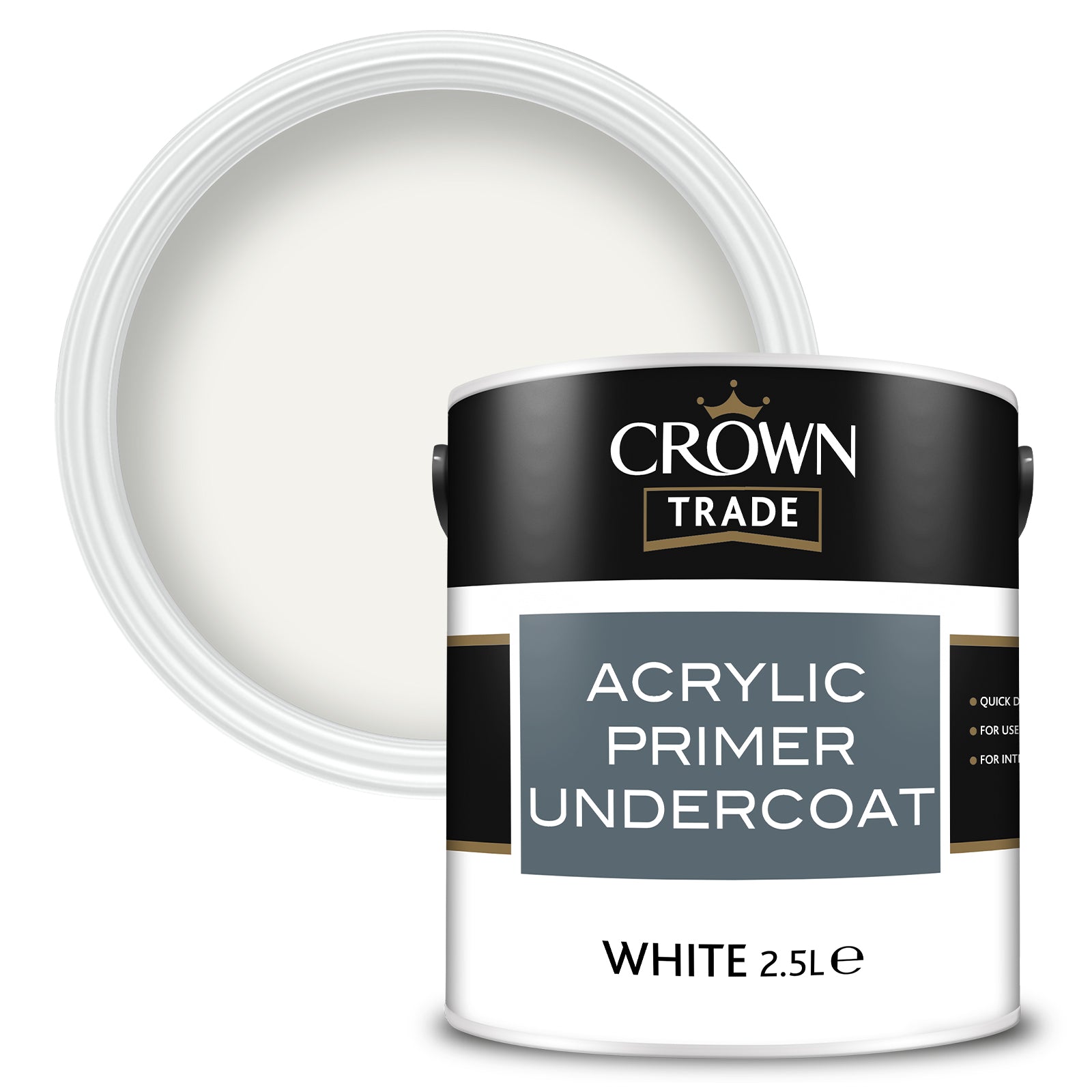 Crown Trade Acrylic Quick-Drying Primer Undercoat - White