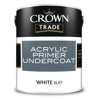 Crown Trade Acrylic Quick-Drying Primer Undercoat - White