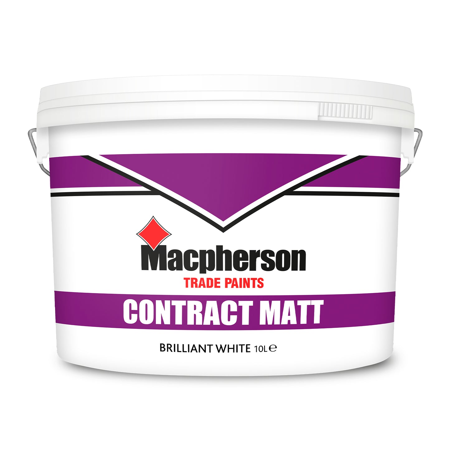 Macpherson Contract Matt Obliterating Emulsion - Brilliant White - 10 Litre