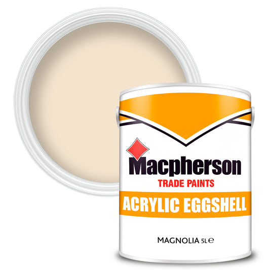 Macpherson Acrylic Eggshell Paint - Magnolia - 5 Litre