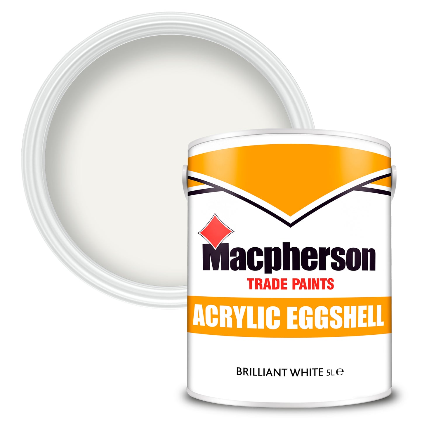 Macpherson Acrylic Eggshell Paint - Brilliant White