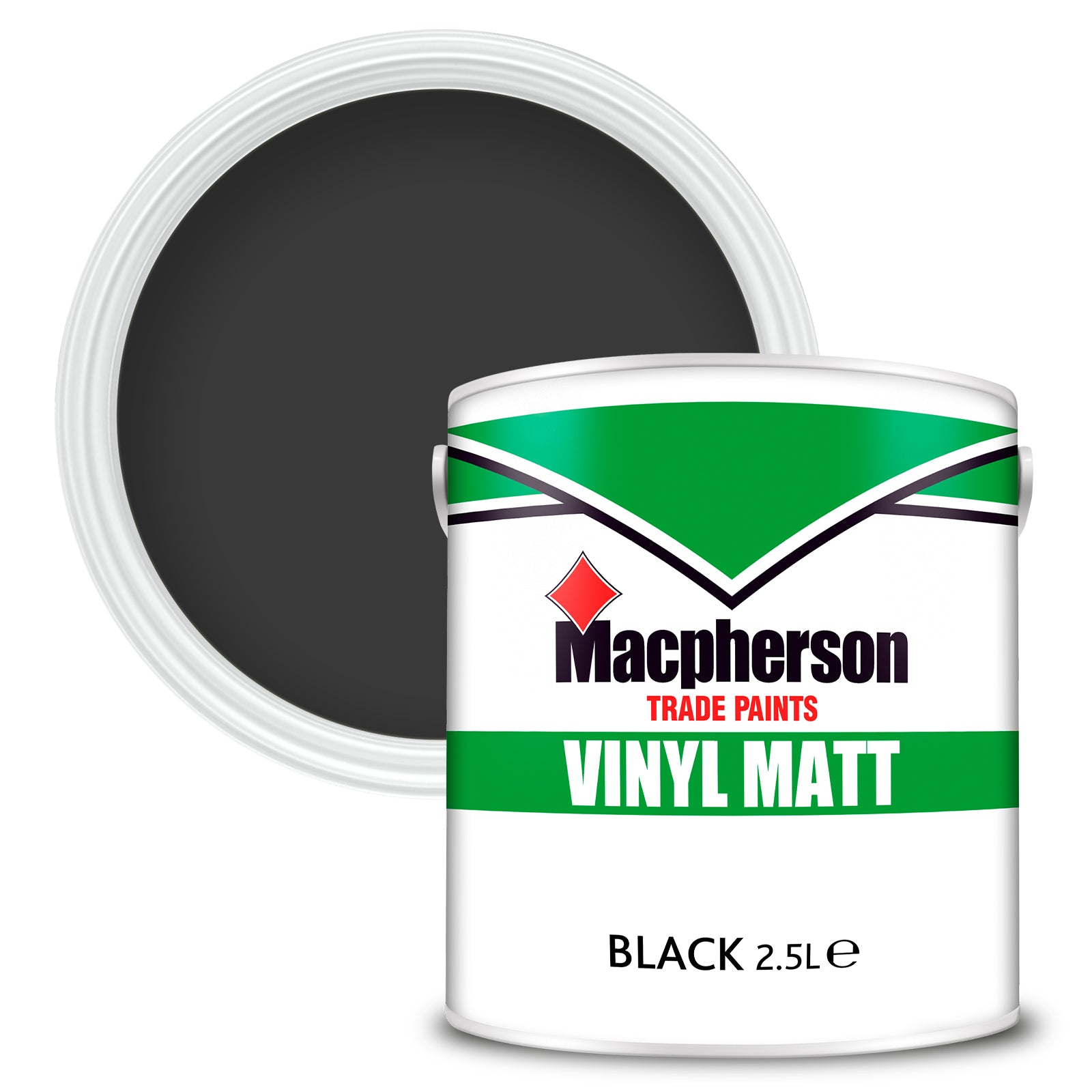 Macpherson Tough and Durable Vinyl Matt Paint - Black