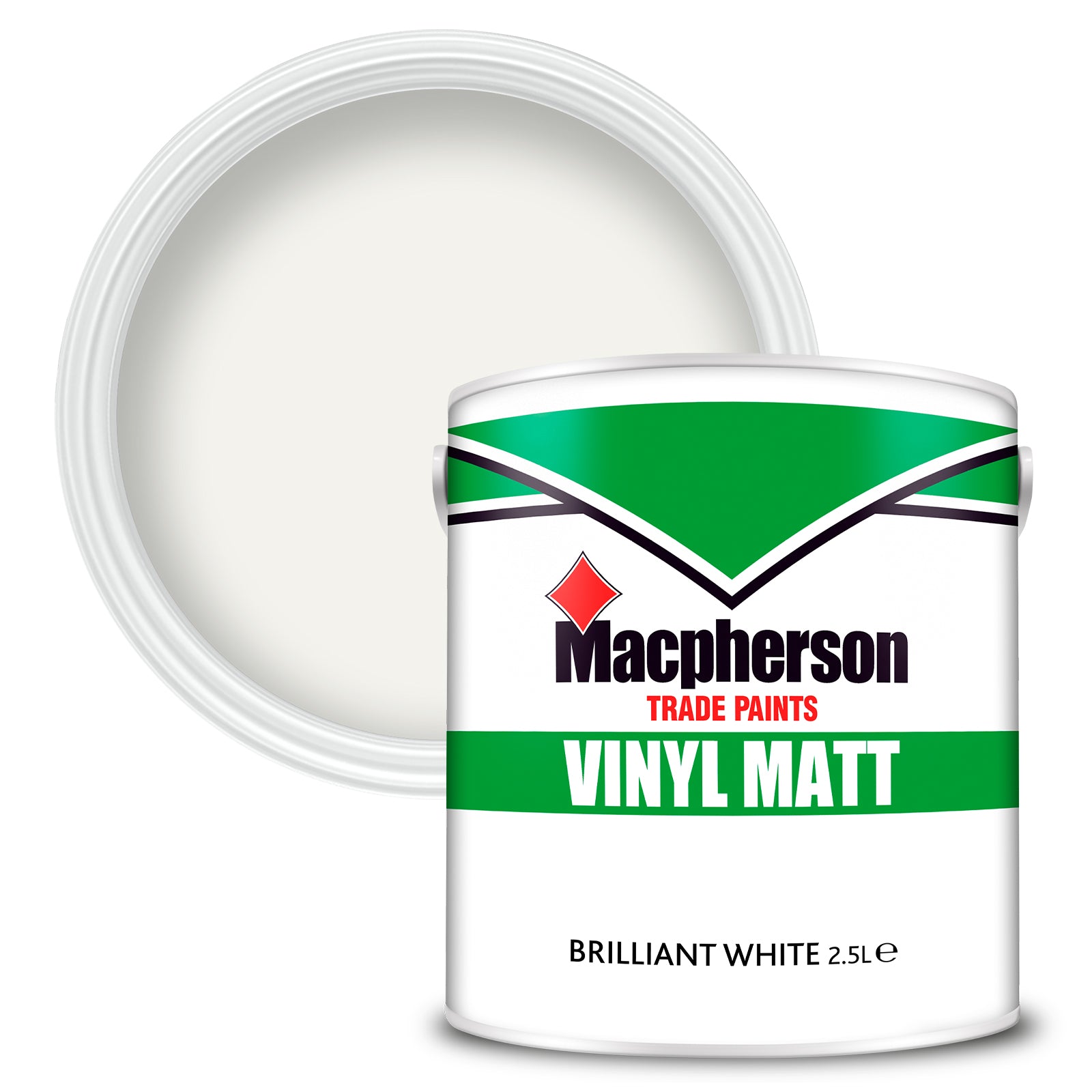 Macpherson Tough and Durable Vinyl Matt Paint - Brilliant White