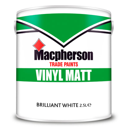 Macpherson Tough and Durable Vinyl Matt Paint - Brilliant White