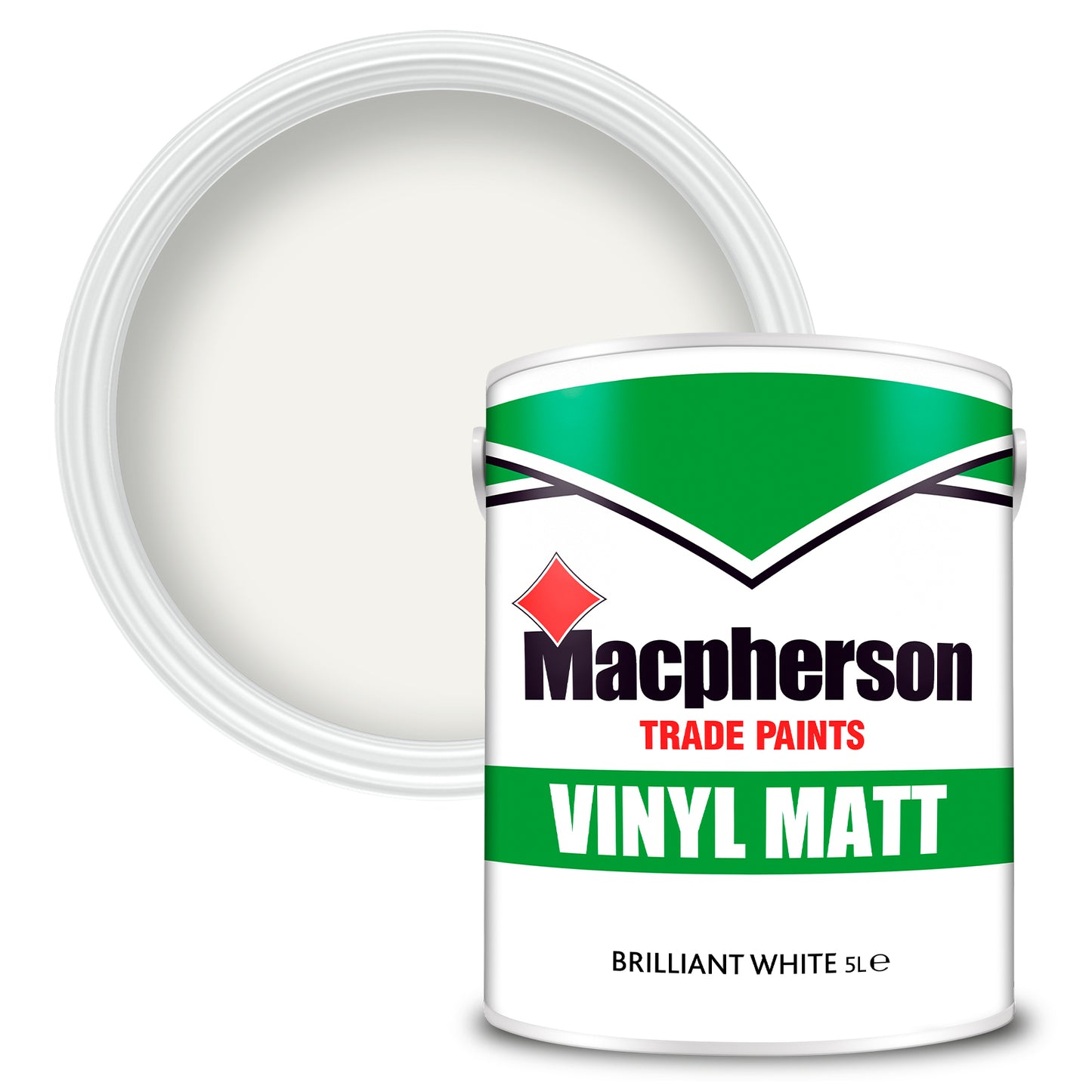 Macpherson Tough and Durable Vinyl Matt Paint - Brilliant White