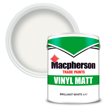 Macpherson Tough and Durable Vinyl Matt Paint - Brilliant White