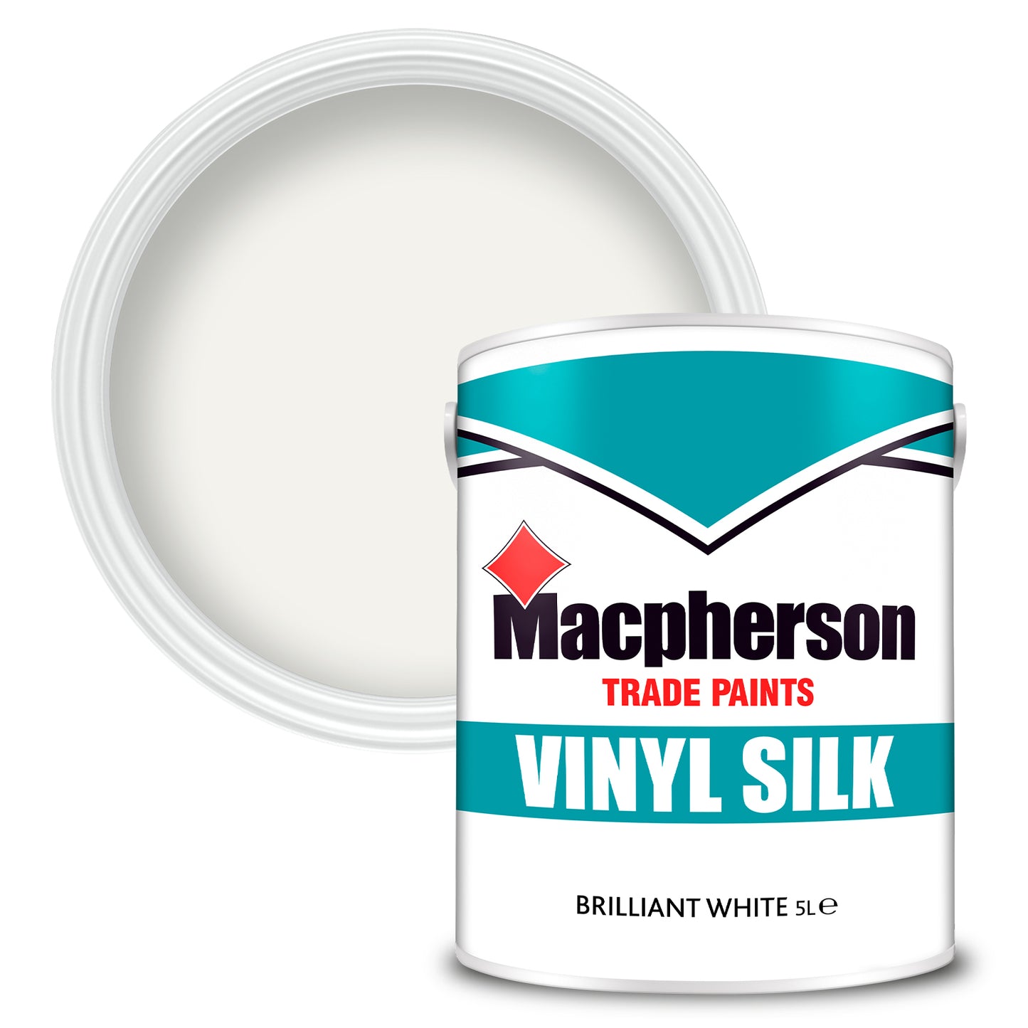 Macpherson Tough and Washable Vinyl Silk Paint - Brilliant White