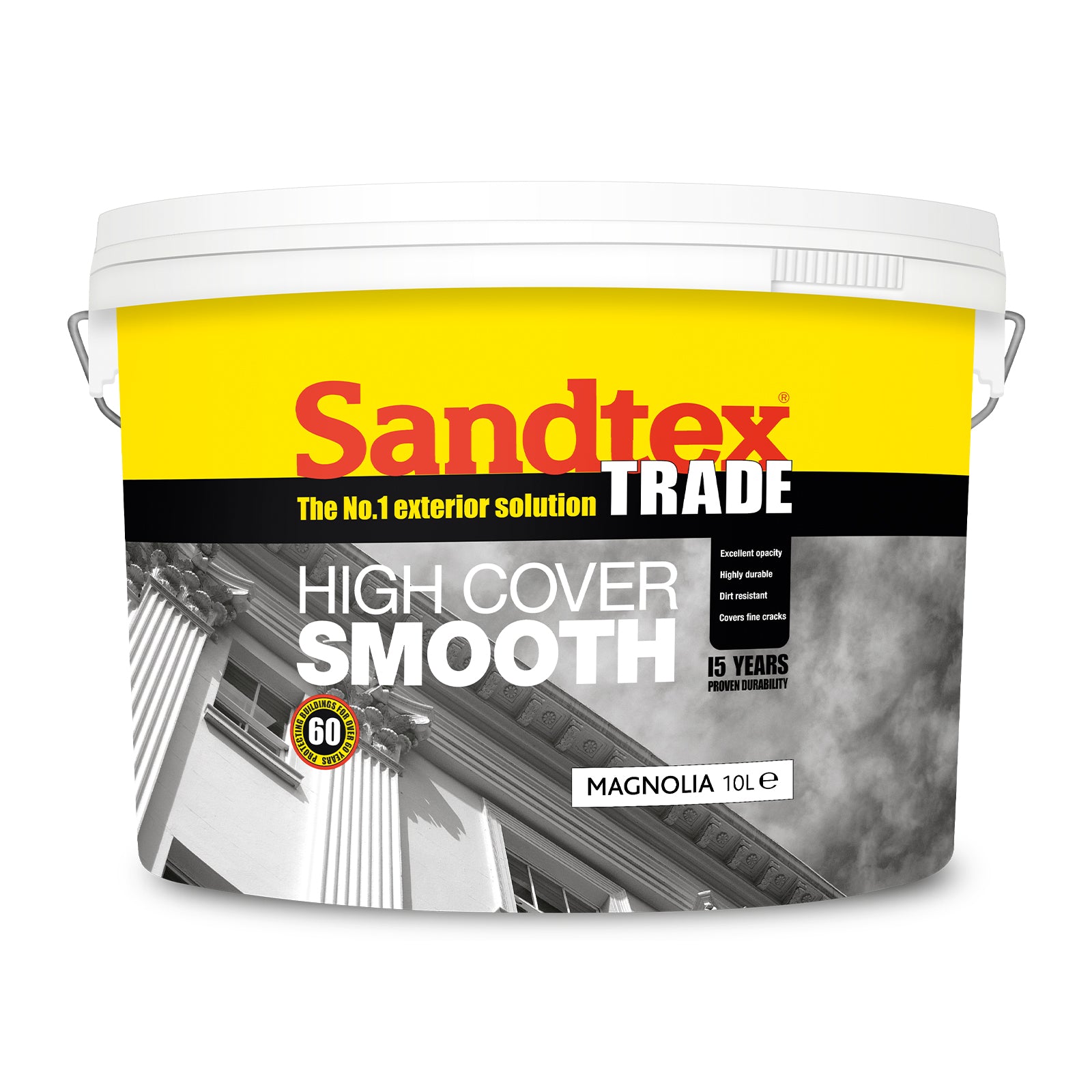 Sandtex Trade High Cover Smooth Masonry Paint - Magnolia