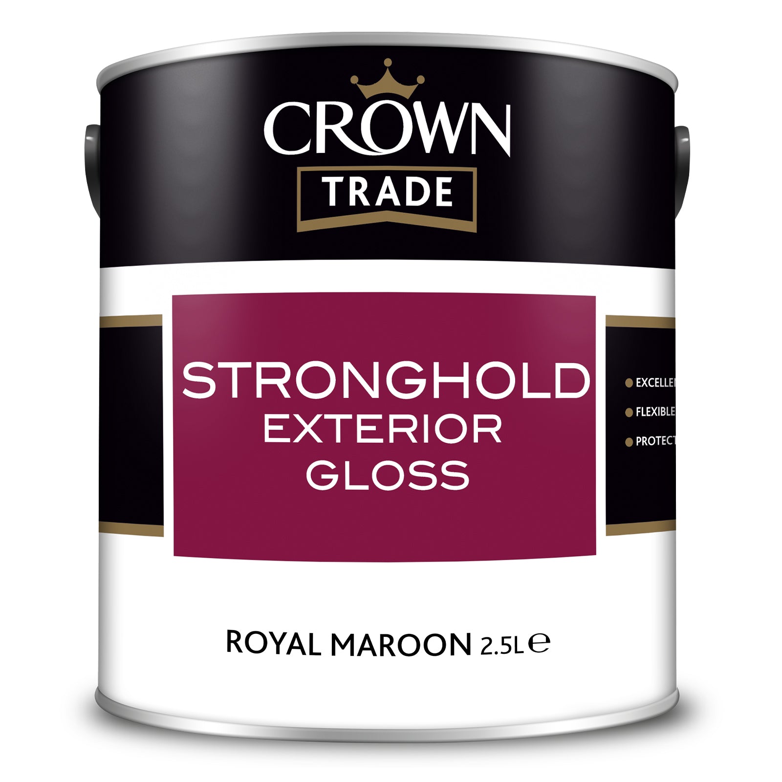 Crown Trade Stronghold Exterior Gloss Paint - Royal Maroon - 2.5 Litre