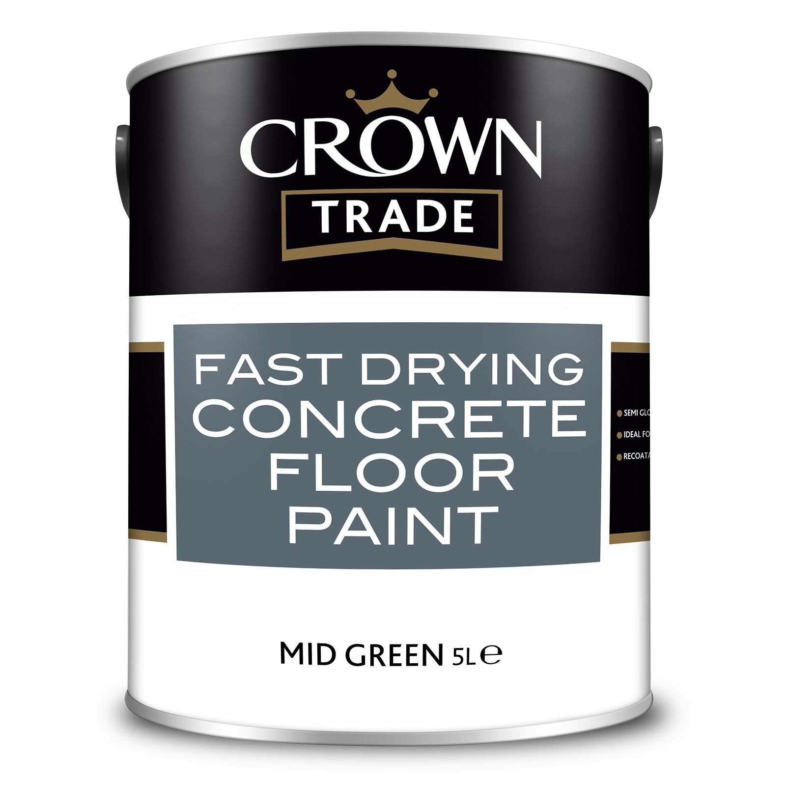 Crown Trade Fast Drying Concrete Floor Paint - Mid Green - 5 Litre