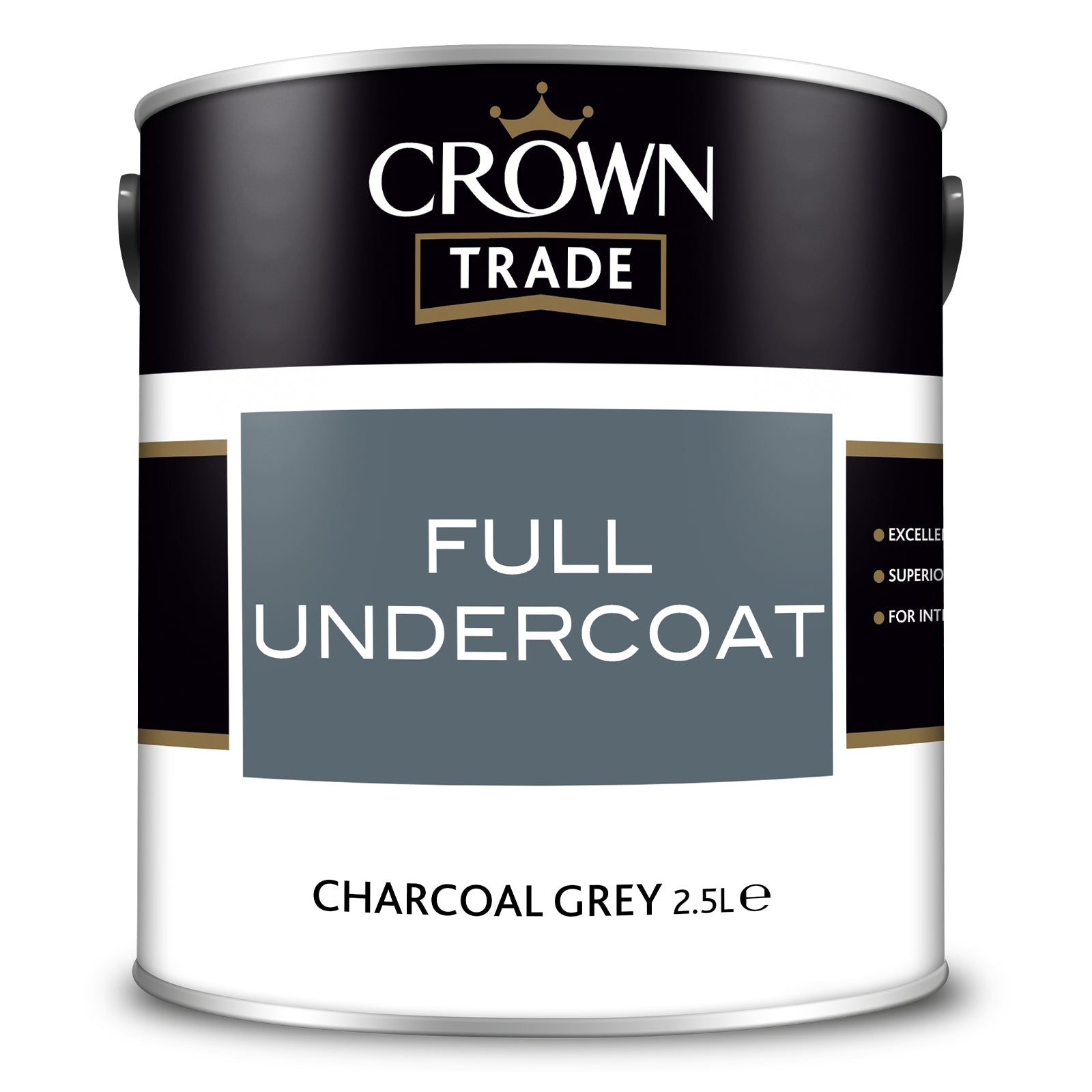 Crown Trade High-Quality Full Undercoat - Charcoal Grey