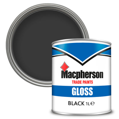 Macpherson Hardwearing High-Sheen Gloss Paint - Black