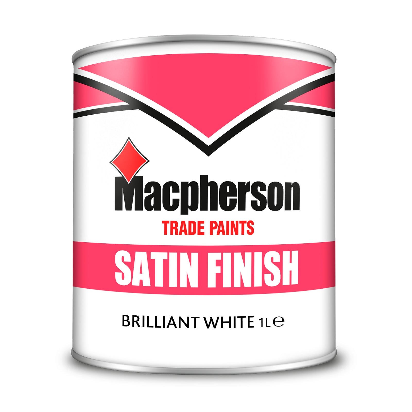 Macpherson Satin Finish Tough Washable Paint - Brilliant White