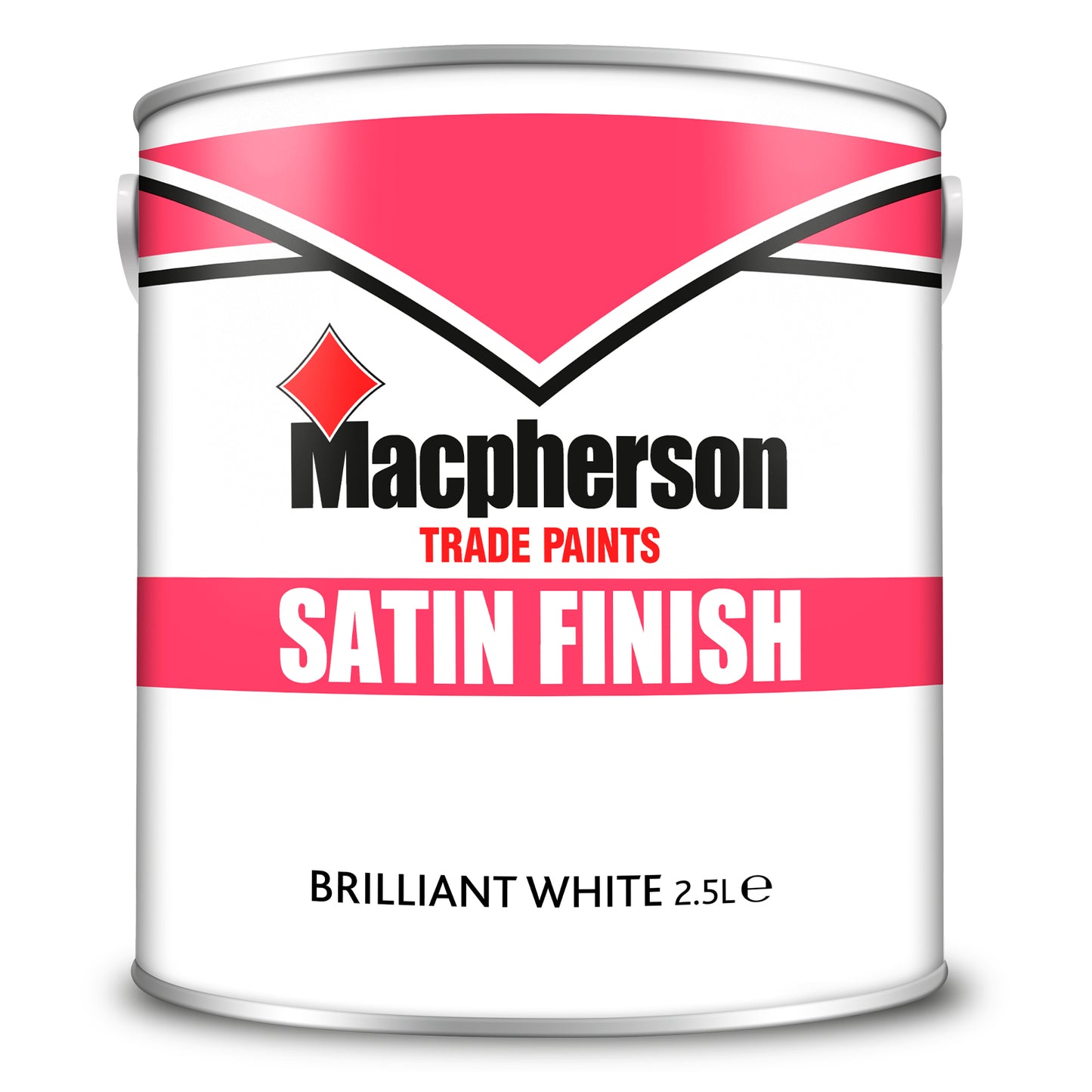 Macpherson Satin Finish Tough Washable Paint - Brilliant White