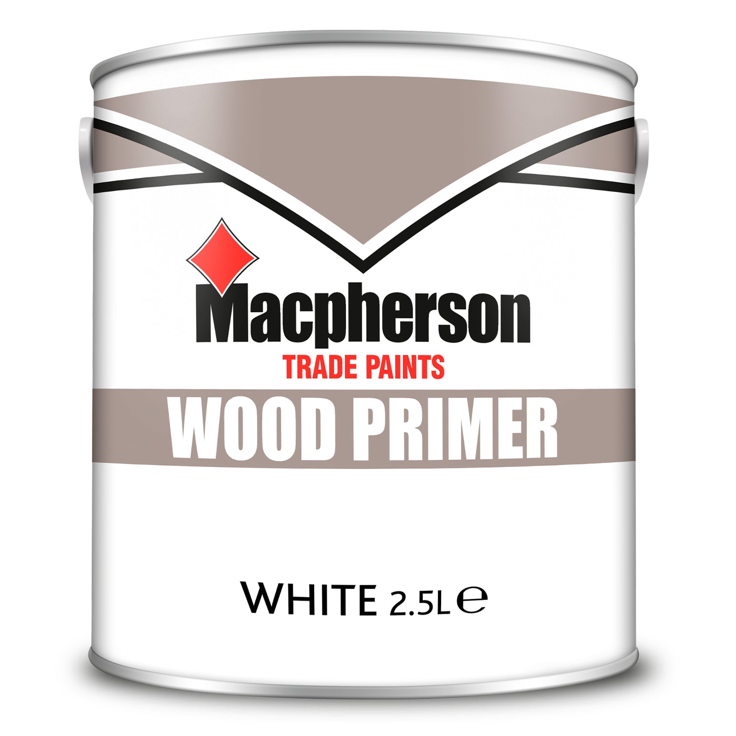 Macpherson Solvent-Based Wood Primer - White - 2.5 Litre