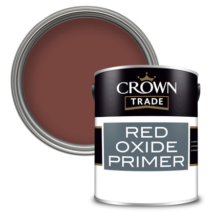 Crown Trade Rust-Inhibiting Primer - Red Oxide - 5 Litre