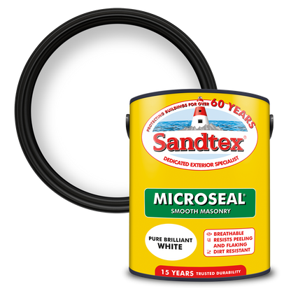 Sandtex 15 Year Weatherproof Exterior Wall Paint - Brilliant White