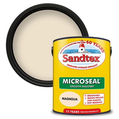 Sandtex 15 Year Weatherproof Exterior Wall Paint - Magnolia