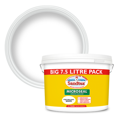 Sandtex 15 Year Weatherproof Exterior Wall Paint - Brilliant White