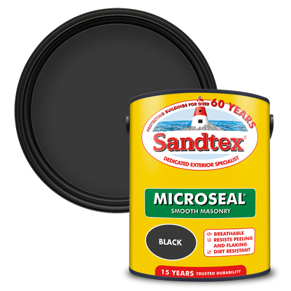 Sandtex 15 Year Weatherproof Exterior Wall Paint - Black