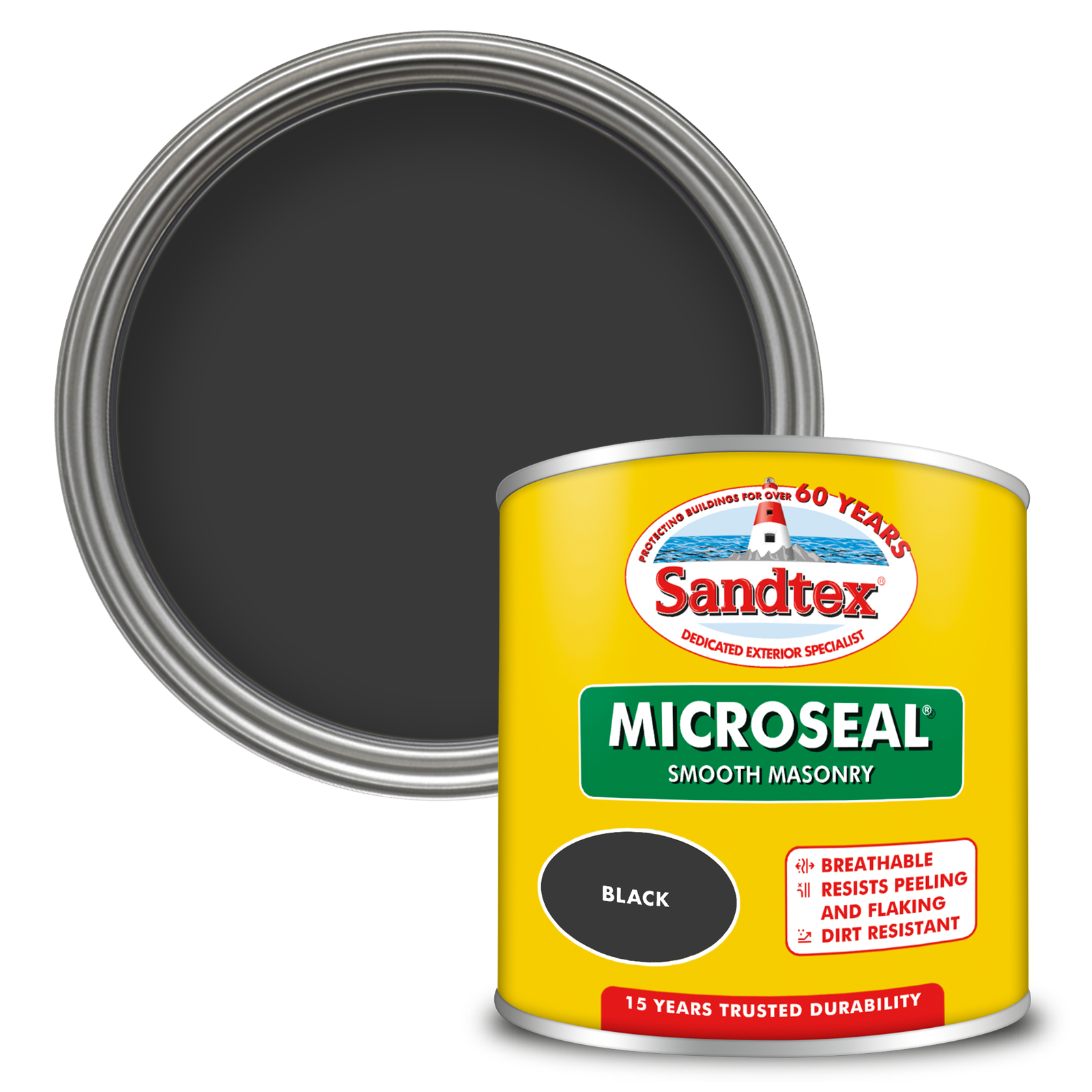 Sandtex 15 Year Weatherproof Exterior Wall Paint - Black