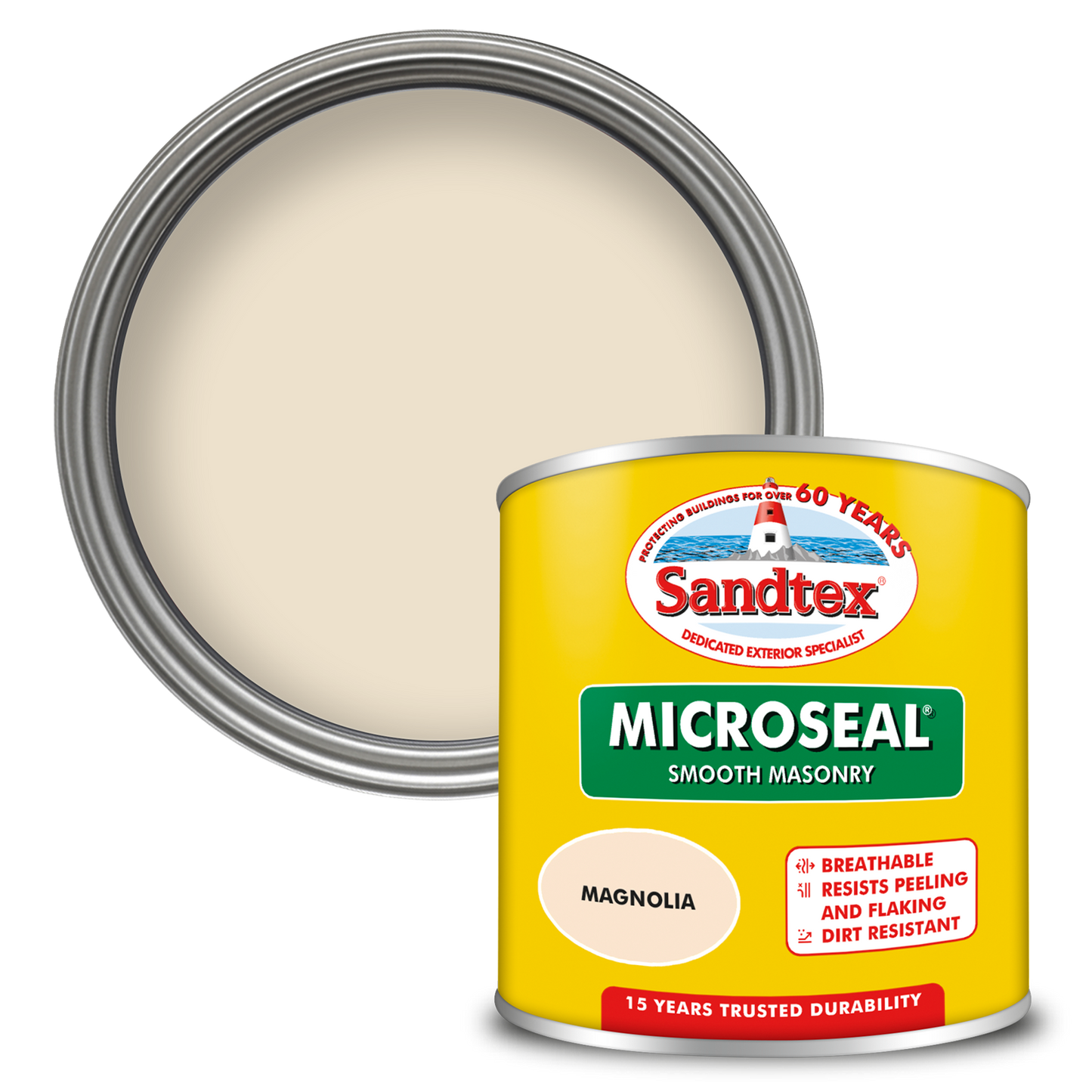 Sandtex 15 Year Weatherproof Exterior Wall Paint - Magnolia