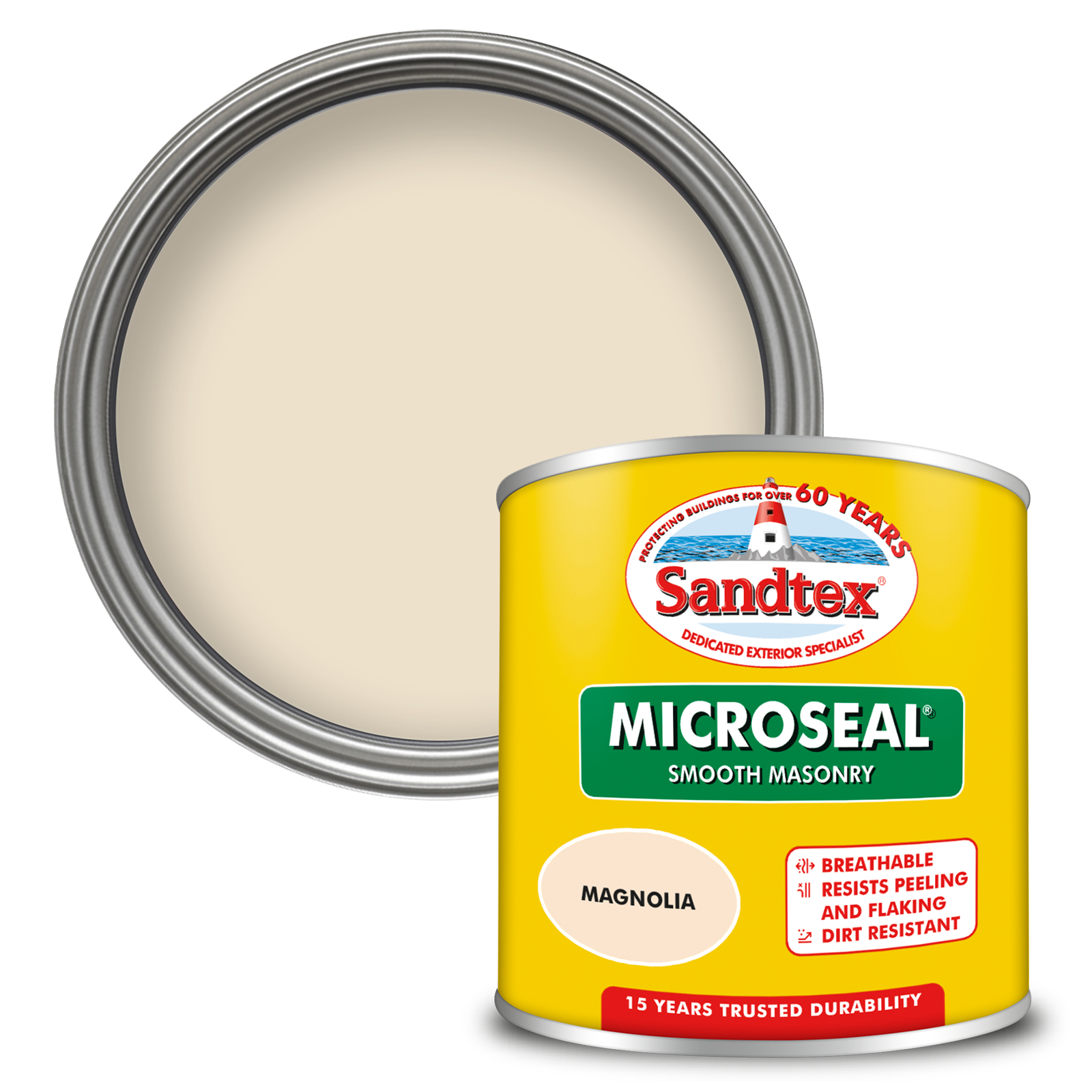 Sandtex 15 Year Weatherproof Exterior Wall Paint - Magnolia