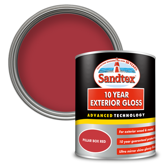 Sandtex 10 Year Exterior Gloss Paint - Pillar Box Red