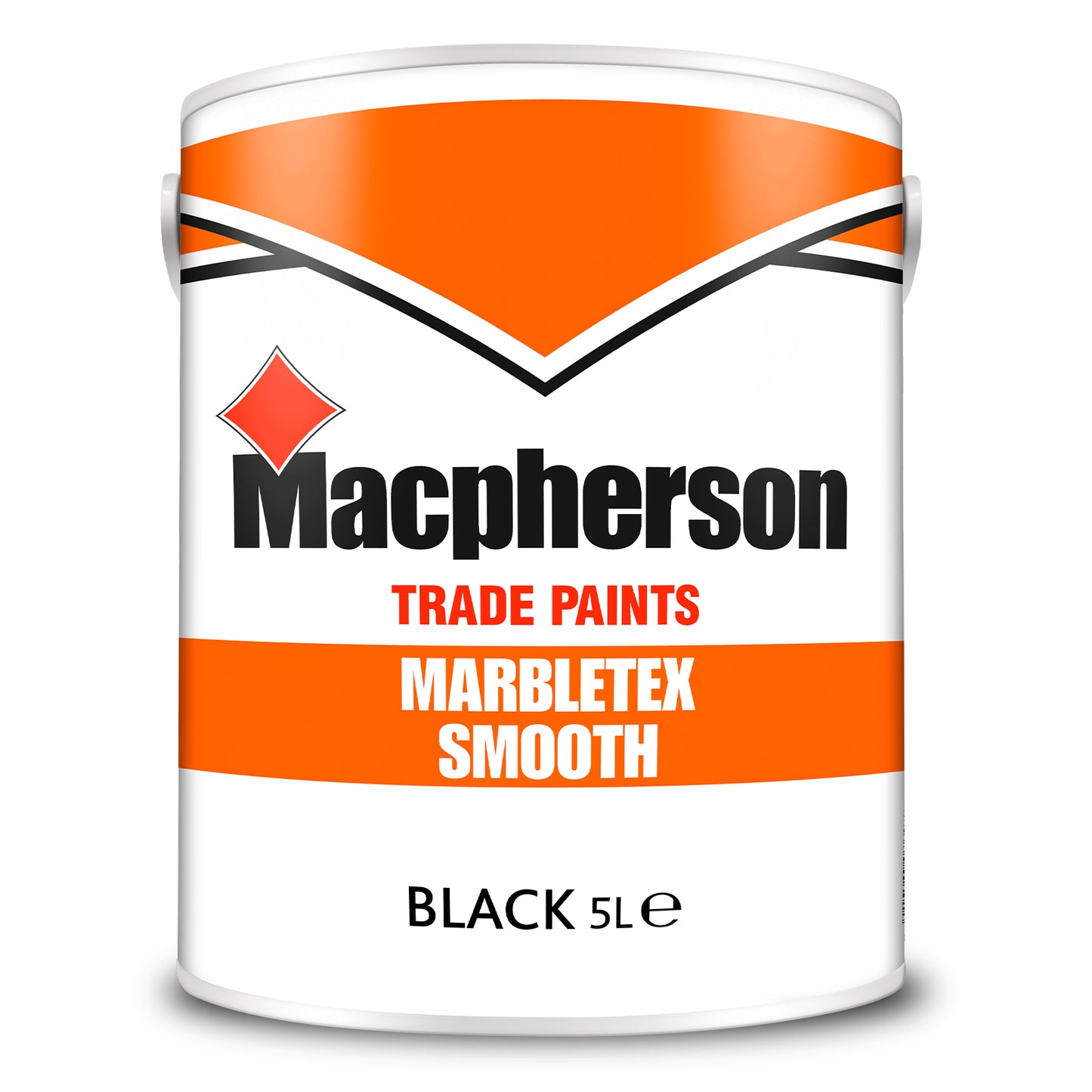 Macpherson Marbletex Smooth Masonry Paint - Black - 5 Litre