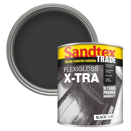 Sandtex Trade Flexigloss X-Tra Gloss Paint - Black